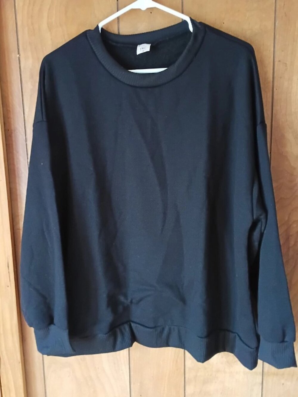 Like Love Black Crewneck Sweatshirt Size M Poly Cotton Rayon Casual Pullover